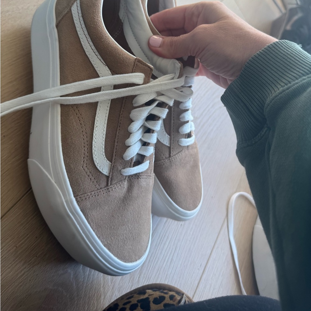 Vans. Platform in Tan. Worn once